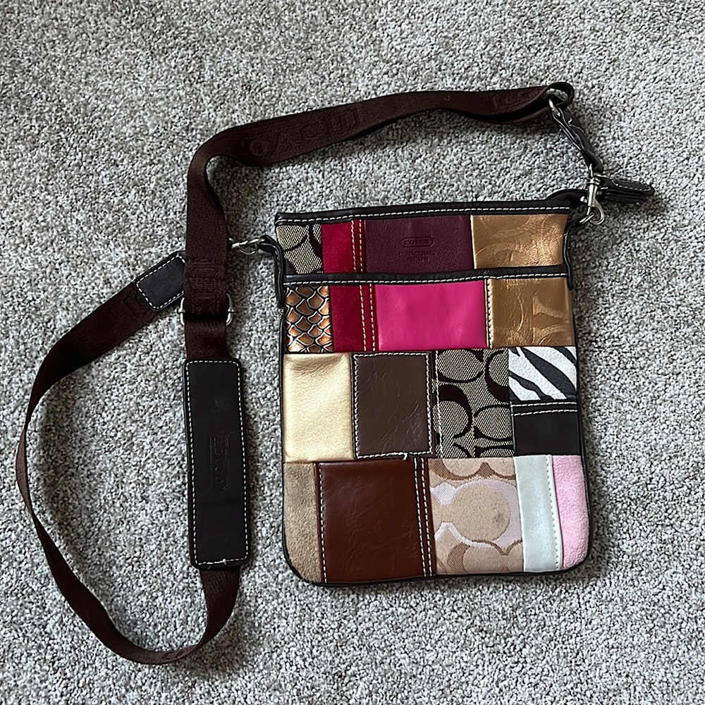 Coach cross body bag, used